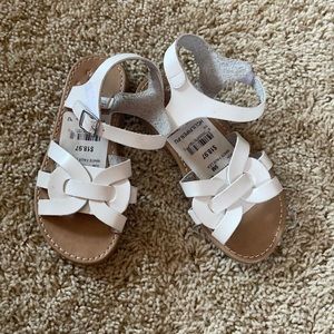Little girls white sandals